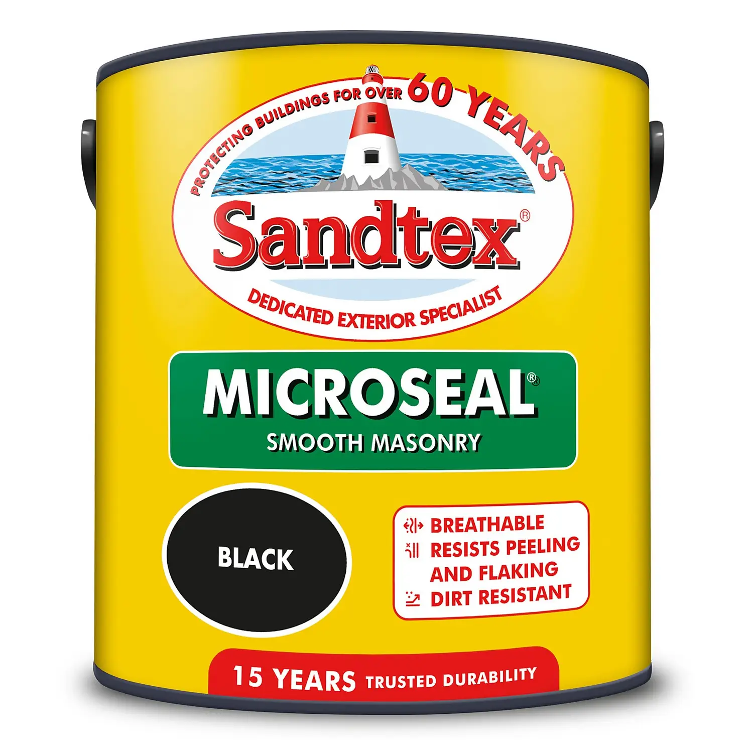 Sandtex® Ultra Smooth Masonry Paint Black - 2.5L 8 Sandtex® Ultra Smooth Masonry Paint Black - 2.5L - Image 8