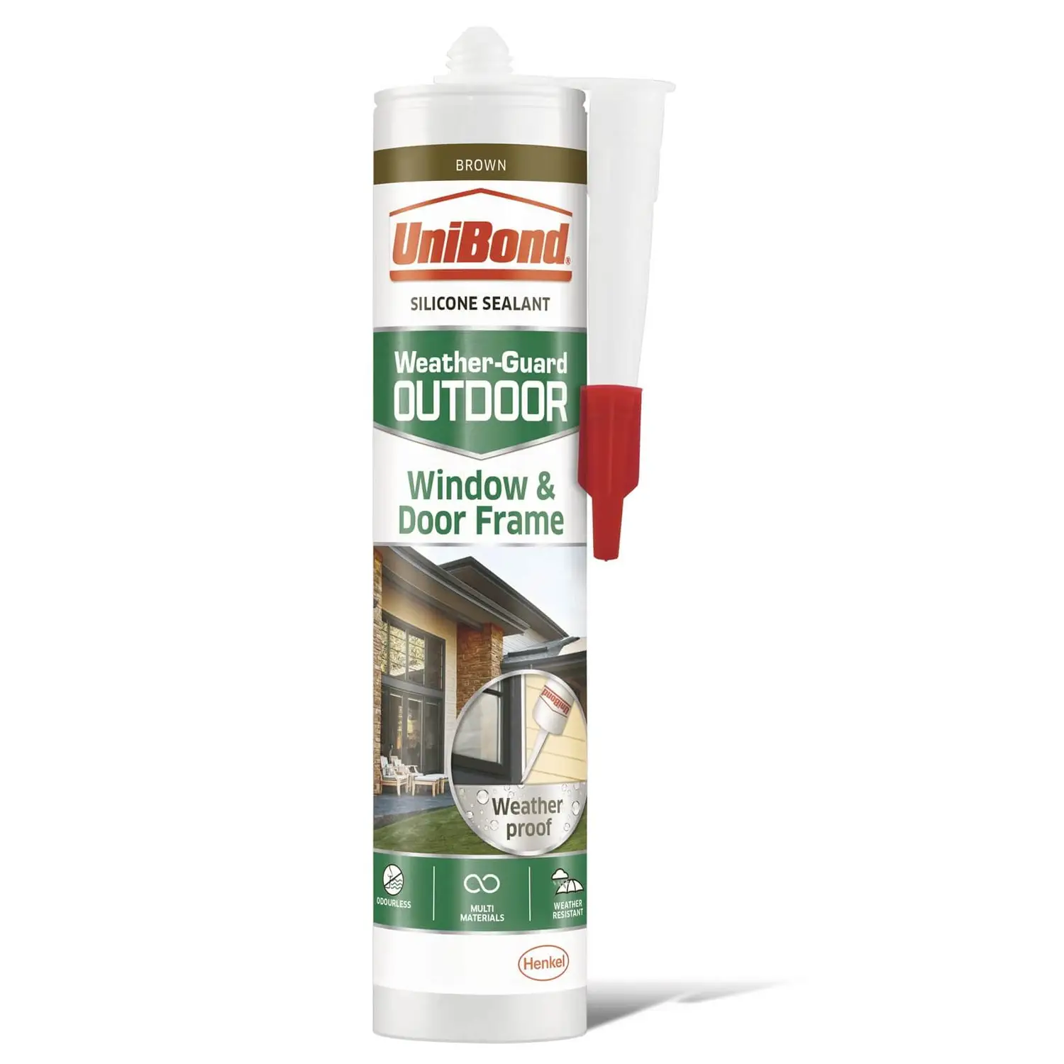 UniBond Sealant Window And Door Frame Brown 392g 1 UniBond Sealant Window And Door Frame Brown 392g