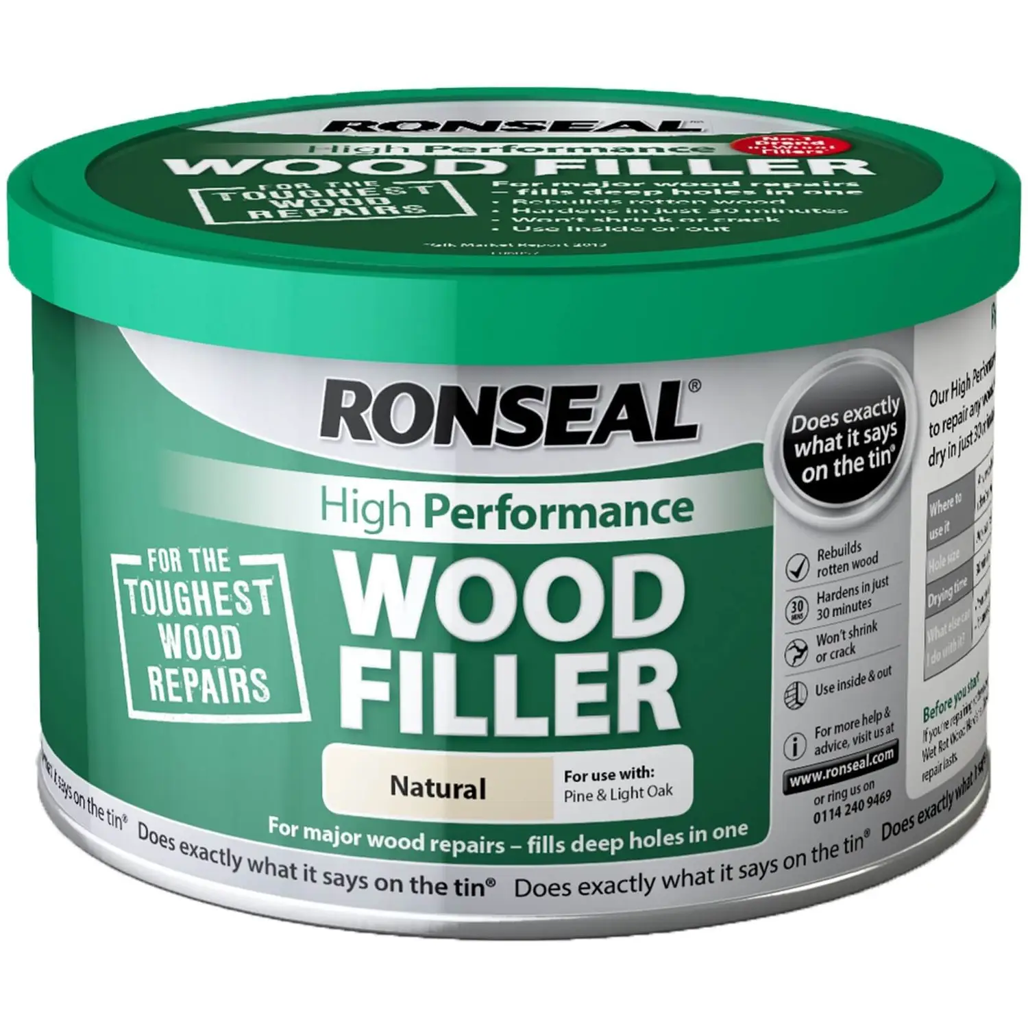 Ronseal High Performance Wood Filler - Natural - 250g 1 Ronseal High Performance Wood Filler - Natural - 250g