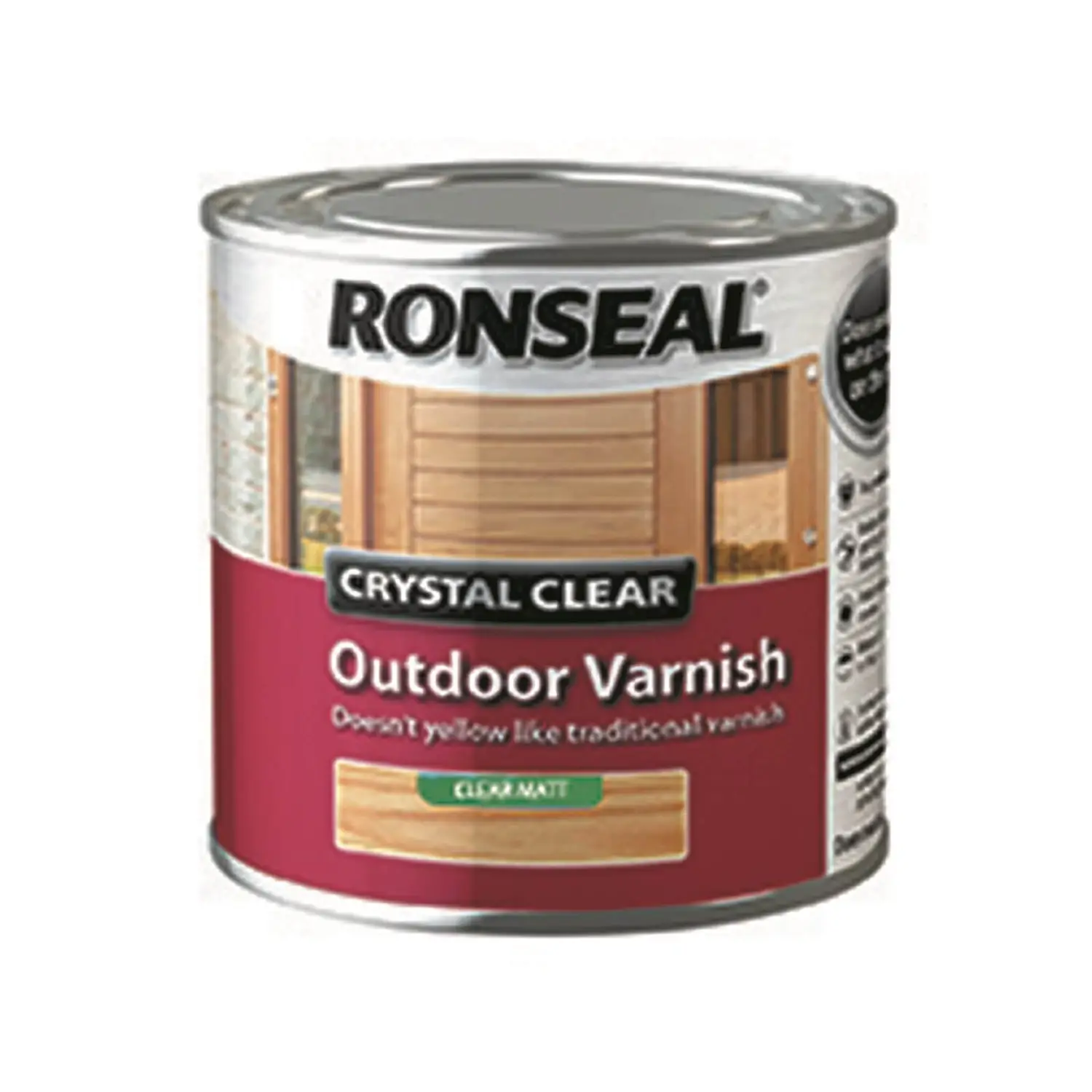 Ronseal Crystal Clear Outdoor Varnish Matt - 250ml 1 Ronseal Crystal Clear Outdoor Varnish Matt - 250ml