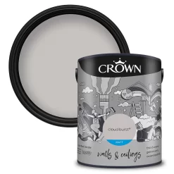 Crown Walls & Ceilings Matt Emulsion Cloud Burst - 5L