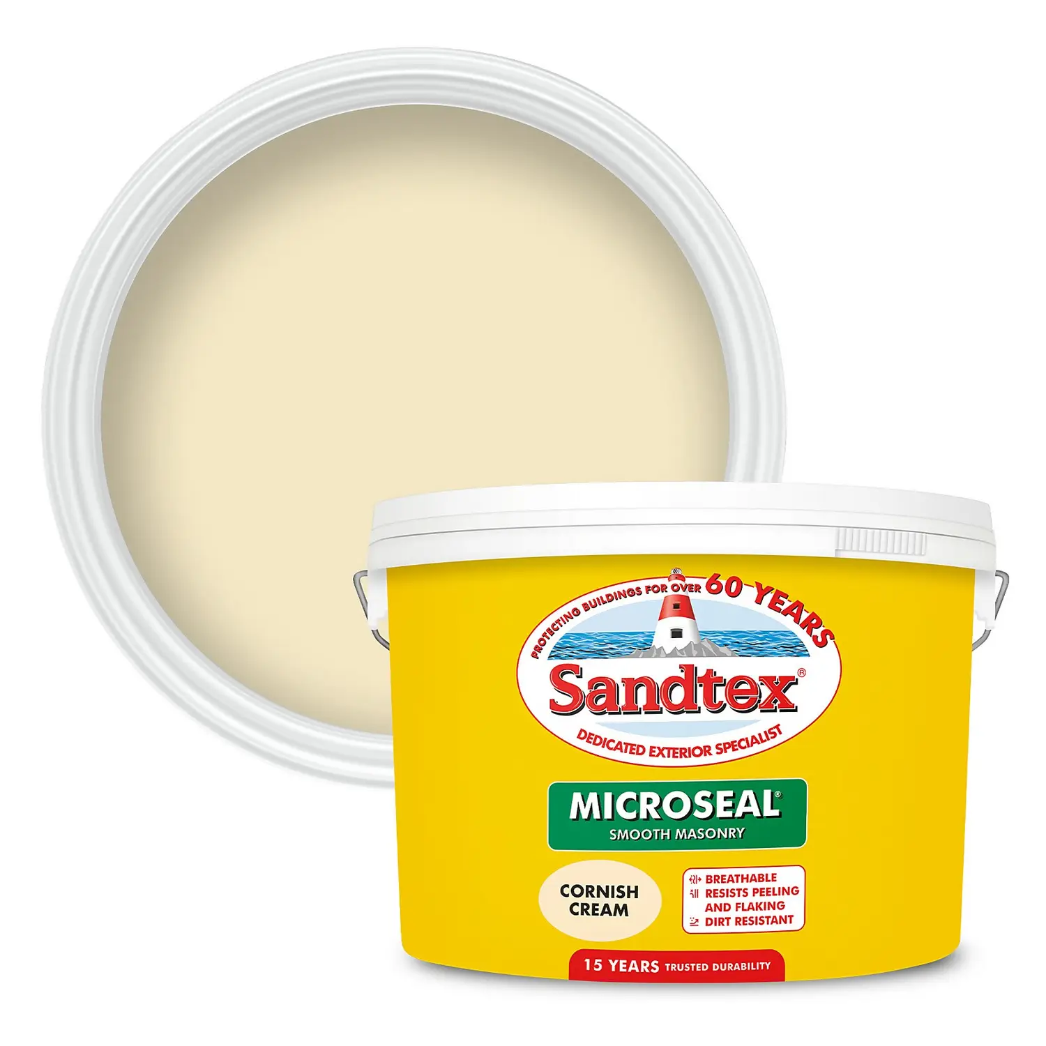 Sandtex® Ultra Smooth Masonry Paint Cornish Cream - 10L 1 Sandtex® Ultra Smooth Masonry Paint Cornish Cream - 10L