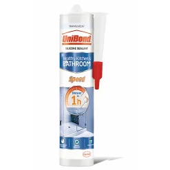 UniBond Speed Kitchen And Bathroom Sealant - Translucent Cartridge 291g