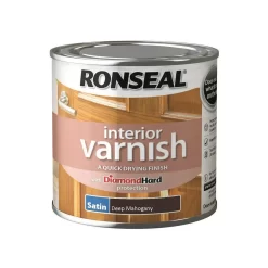 Ronseal Interior Varnish Satin Deep Mahogany - 250ml