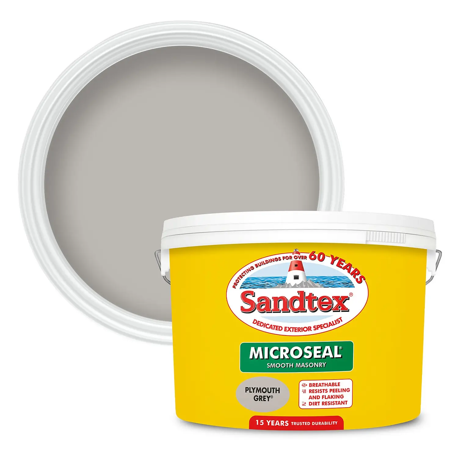 Sandtex® Ultra Smooth Masonry Paint Plymouth Grey - 10L 1 Sandtex® Ultra Smooth Masonry Paint Plymouth Grey - 10L