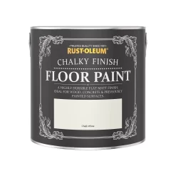 Rust-Oleum Chalky Floor Paint Chalk White - 2.5L 7 Rust-Oleum Chalky Floor Paint Chalk White - 2.5L -Paint And Decorating 12819785 1664940725472415