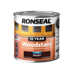 Ronseal 10 Year Woodstain Walnut Satin - 250ml -Paint And Decorating 12820808 1804831917503742