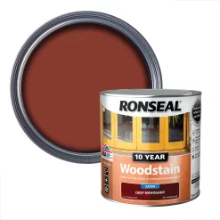 Ronseal 10 Year Woodstain Deep Mahogany Satin - 2.5L