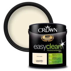 Crown Easyclean® Washable & Wipeable Multi Surface Matt Paint Ivory Cream® - 2.5L