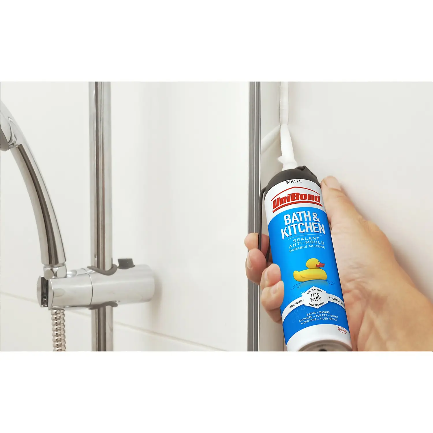 UniBond Bath And Kitchen Sealant White Easy Pulse 104g 4 UniBond Bath And Kitchen Sealant White Easy Pulse 104g - Image 4