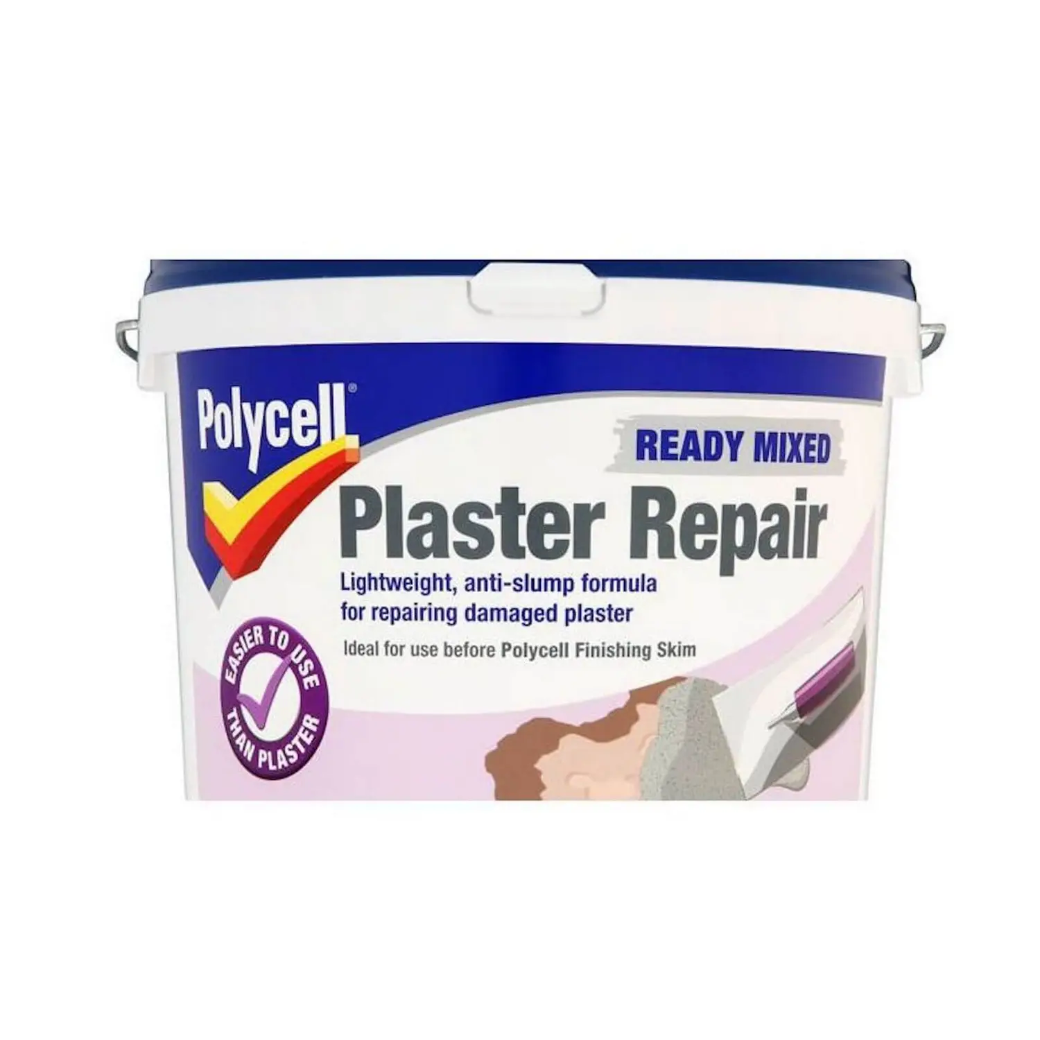 Polycell Ready Mix Plaster Repair Polyfilla - 2.5L 1 Polycell Ready Mix Plaster Repair Polyfilla - 2.5L