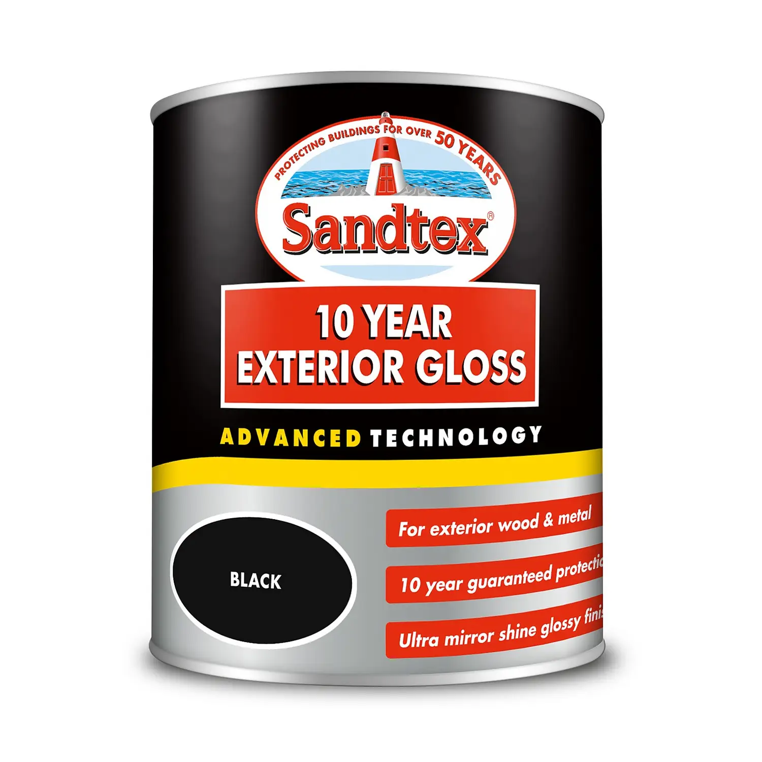 Sandtex® Exterior 10 Year Gloss Paint Charcoal Black - 750ml 7 Sandtex® Exterior 10 Year Gloss Paint Charcoal Black - 750ml - Image 7