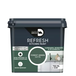 Maison Deco Refresh Kitchen Cupboards, Worktops & Splashbacks Paint Forest Green - 750ml