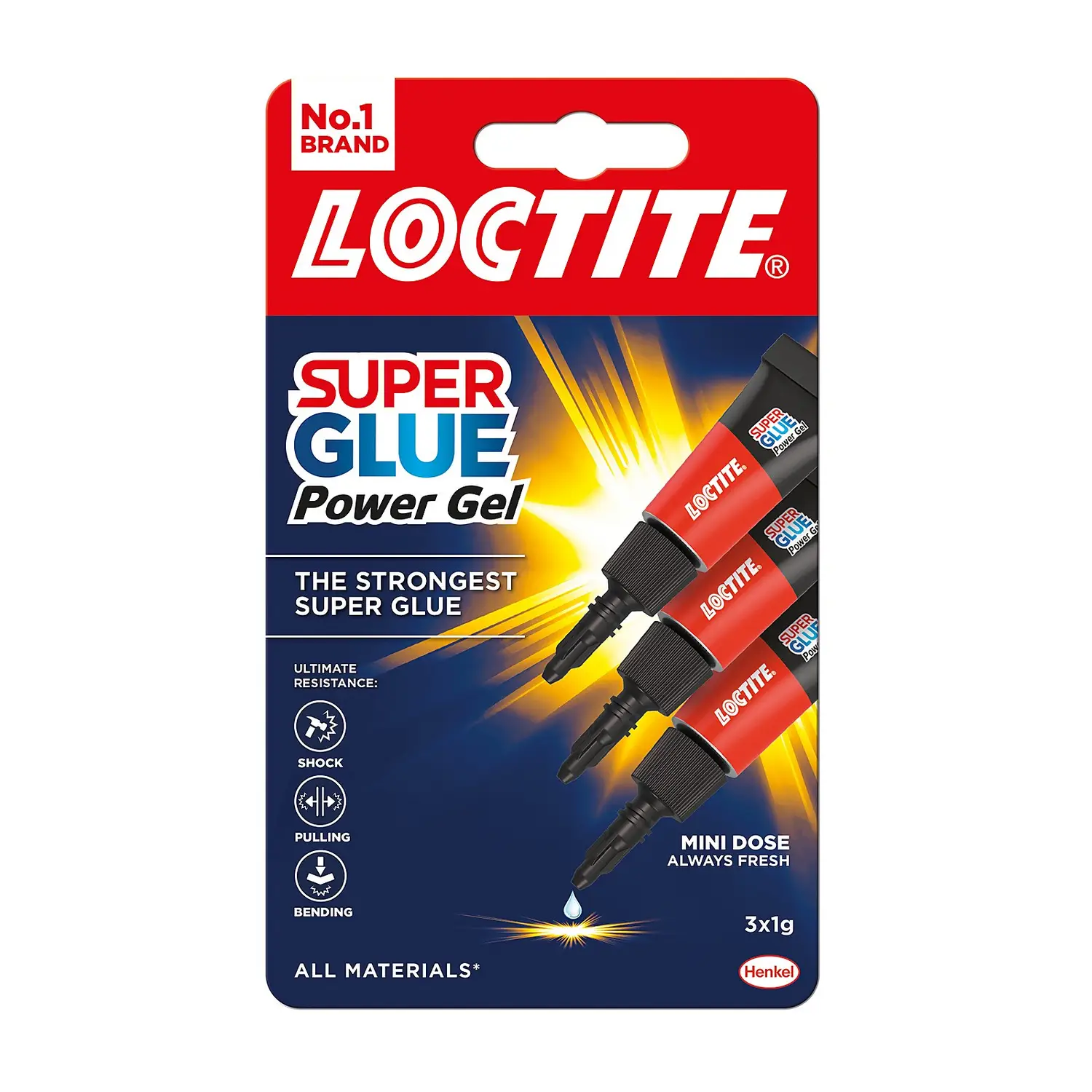Loctite Super Glue Power Gel Mini Trio 3x1g 1 Loctite Super Glue Power Gel Mini Trio 3x1g
