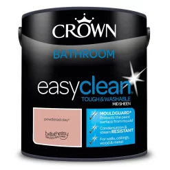 Crown Easyclean® Mouldguard+ Bathroom Mid Sheen Washable Multi Surface Paint Powdered Clay® - 2.5L -Paint And Decorating 12886767 5714853416006506