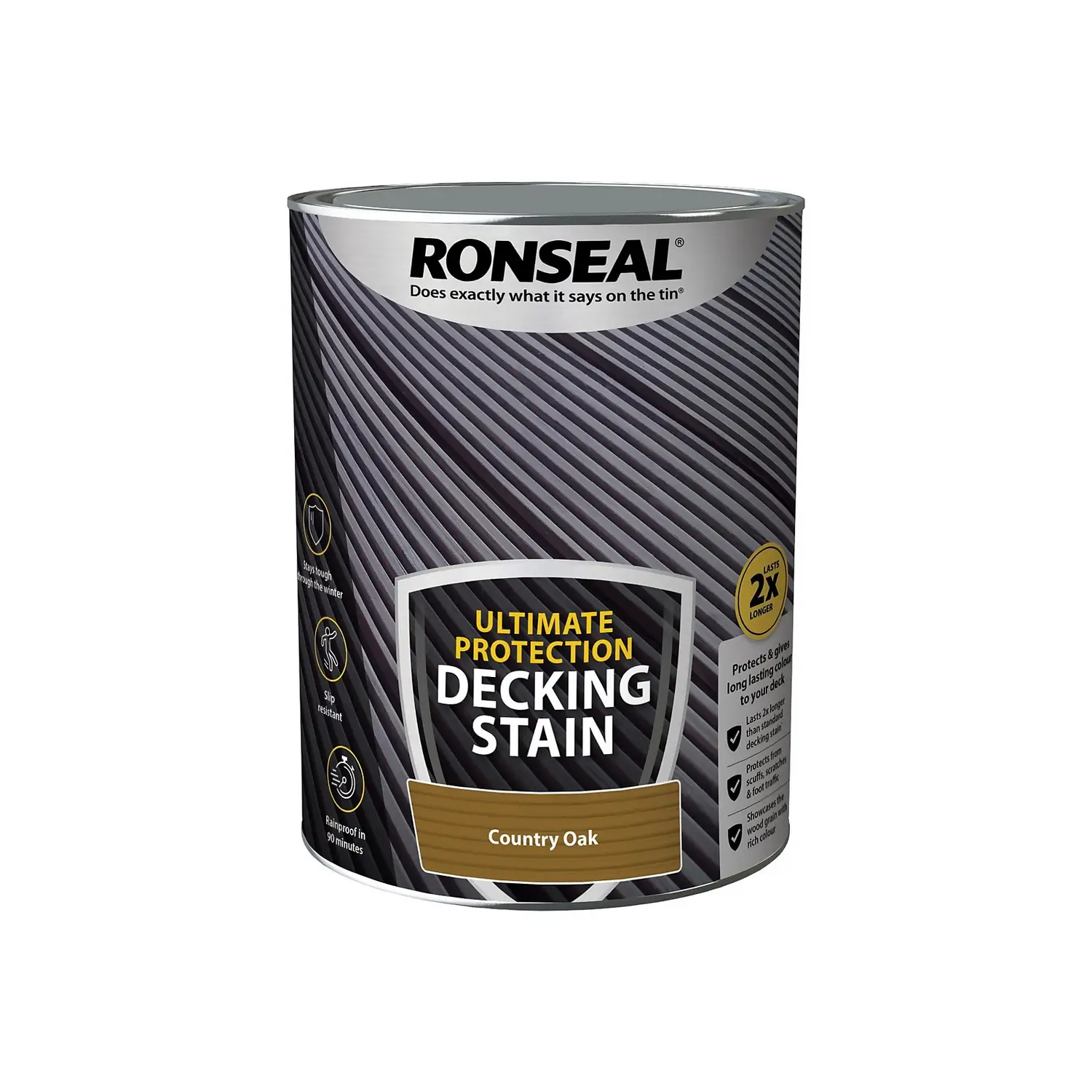 Ronseal Ultimate Protection Decking Stain Country Oak - 5L 7 Ronseal Ultimate Protection Decking Stain Country Oak - 5L - Image 7