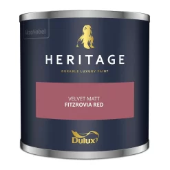 Dulux Heritage Matt Emulsion Paint Fitzrovia Red - Tester 125ml -Paint And Decorating 12891459 1404843800685329
