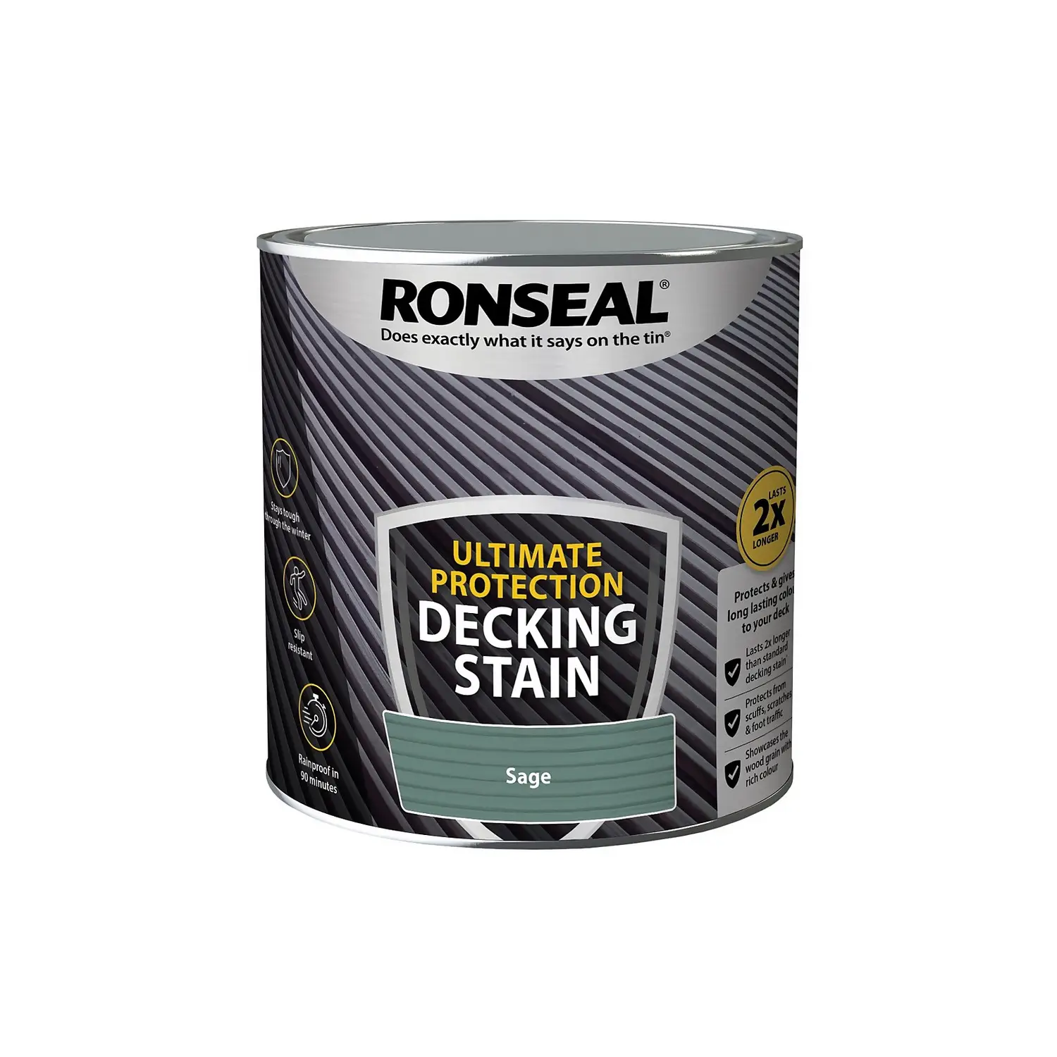 Ronseal Ultimate Protection Decking Stain Sage - 2.5L 3 Ronseal Ultimate Protection Decking Stain Sage - 2.5L - Image 3