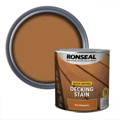 Ronseal Quick Drying Decking Stain Rich Mahogany - 2.5L
