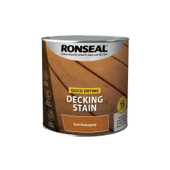 Ronseal Quick Drying Decking Stain Rich Mahogany - 2.5L -Paint And Decorating 12893336 3794949798781402