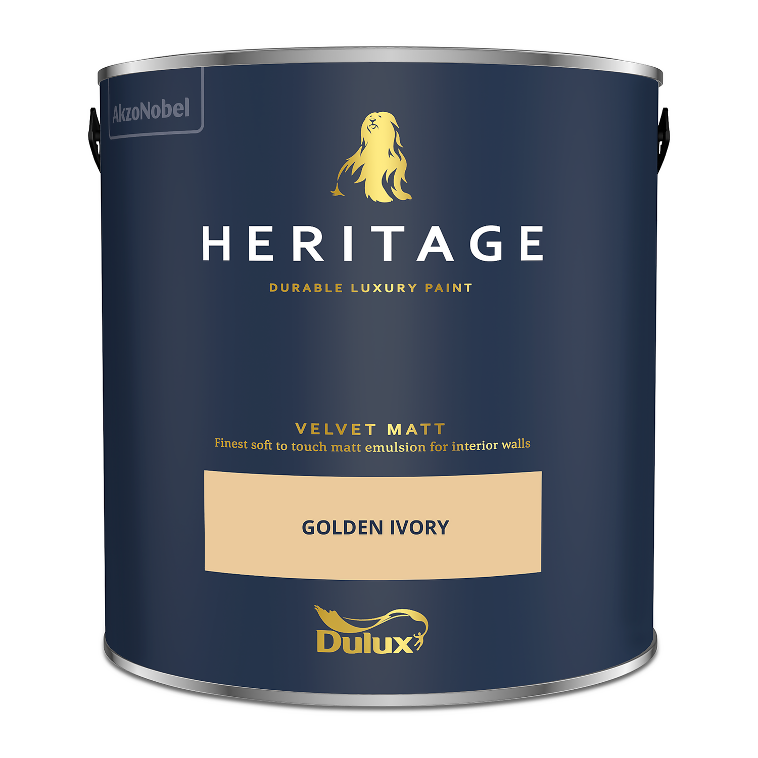 Dulux Heritage Matt Emulsion Paint Golden Ivory - 2.5L 4 Dulux Heritage Matt Emulsion Paint Golden Ivory - 2.5L - Image 4