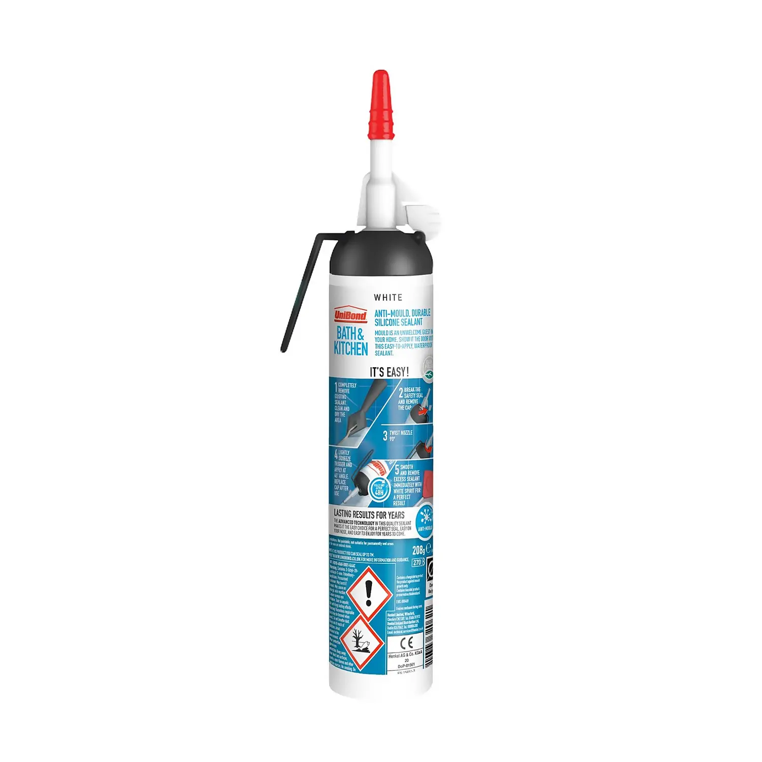 UniBond Bath&Kitchen Sealant White Easy Pulse 208g 2 UniBond Bath&Kitchen Sealant White Easy Pulse 208g - Image 2