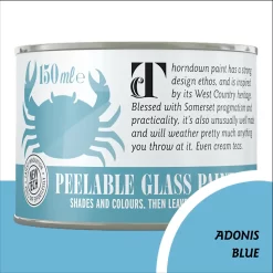 Thorndown Adonis Blue Peelable Glass Paint 150ml
