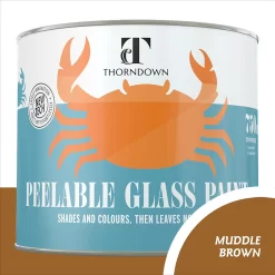 Thorndown Muddle Brown Peelable Glass Paint 750ml