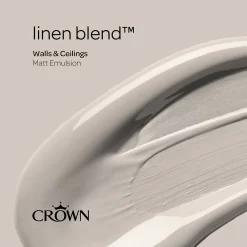 Crown Matt Emulsion Paint Linen Blend - Tester 40ml -Paint And Decorating 13806978 1664964048548917