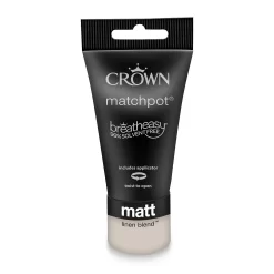 Crown Matt Emulsion Paint Linen Blend - Tester 40ml -Paint And Decorating 13806978 7884964048623824