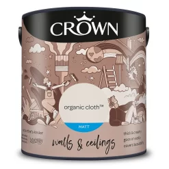 Crown Matt Emulsion Paint Organic Cloth - 2.5L -Paint And Decorating 13807023 5304964054947815